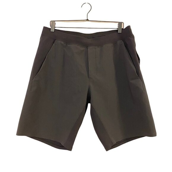 Lululemon Athletica Men's Activewear 10" Shorts Black Elastic Waist Pockets XL - Picture 1 of 7
